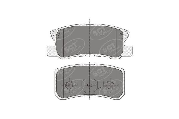 SCT SP 343 Тормозные колодки (комплект 4 шт.) SP343