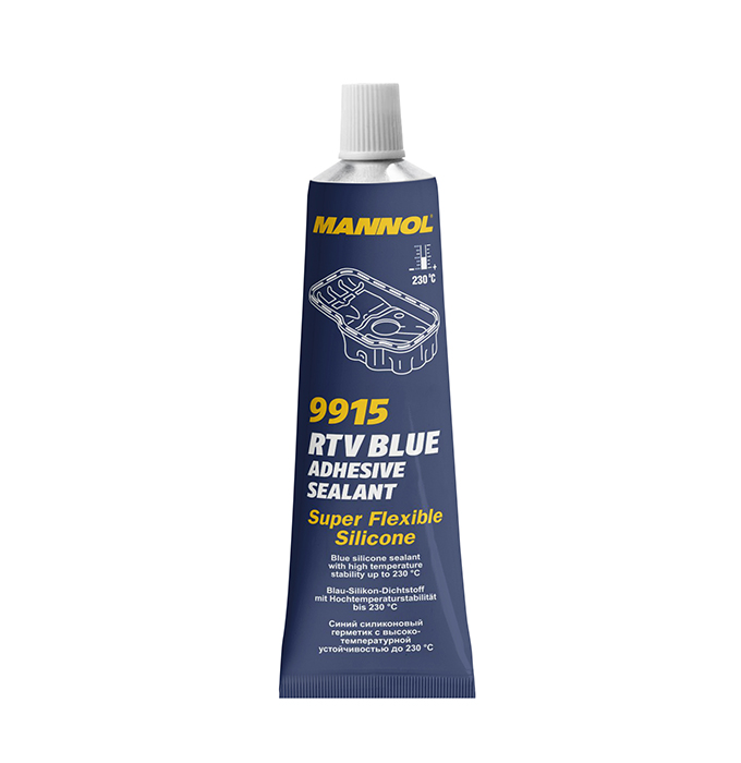 9915 MANNOL RTV ADHESIVE SEALANT BLUE 85 гр. Синий силиконовый герметик (от -40 С до +230 С)