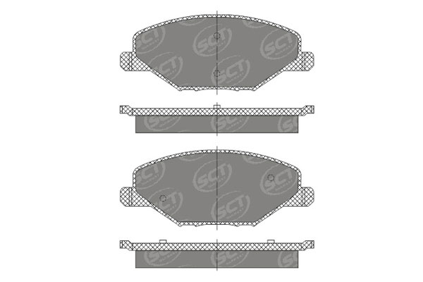 SCT SP 668 Тормозные колодки (комплект 4 шт.) SP668