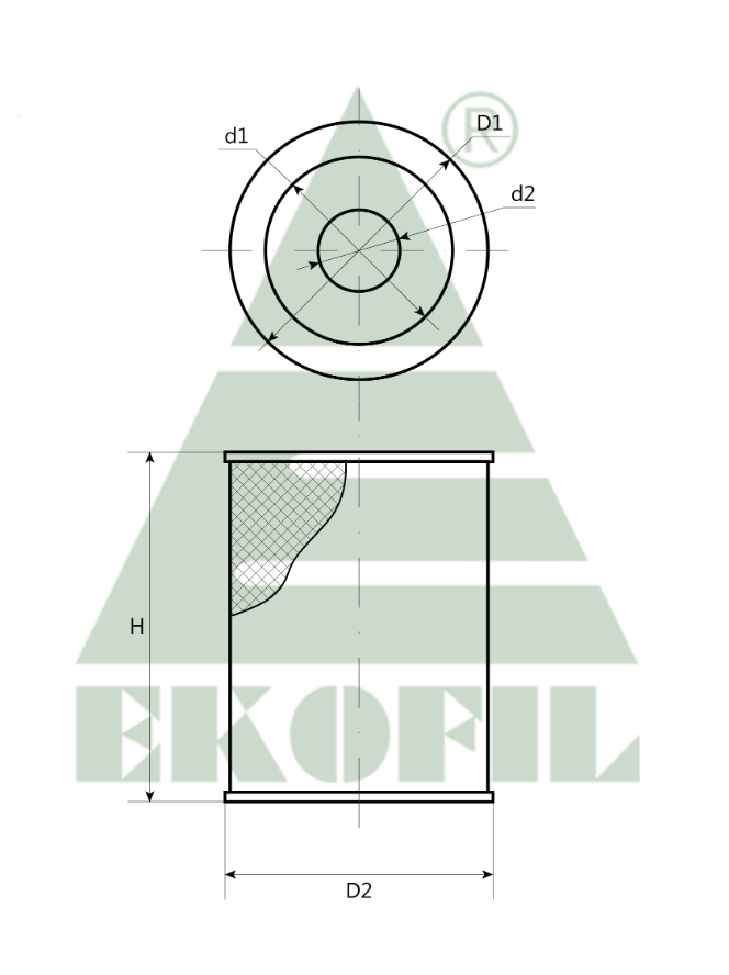 EKO-01.168 EKOFIL Воздушный фильтр EKO01168
