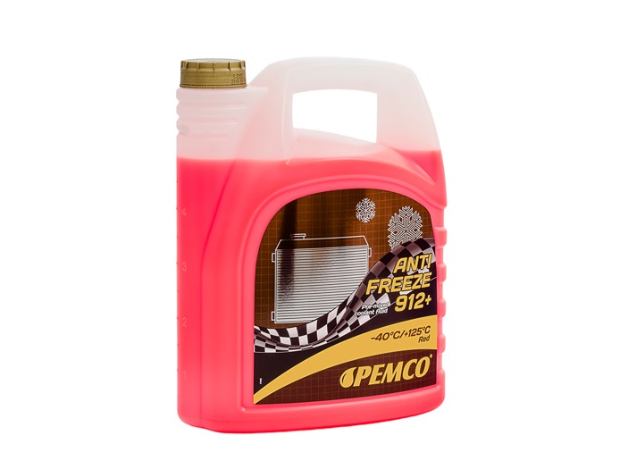 PEMCO ANTIFREEZE 912+ -40 °C 5 л. Готовый раствор охлаждающей жидкости антифриз красный