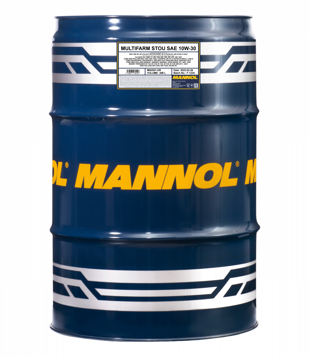 2501 MANNOL MULTIFARM STOU 10W30 208 л. Полусинтетическое моторное масло 10W-30