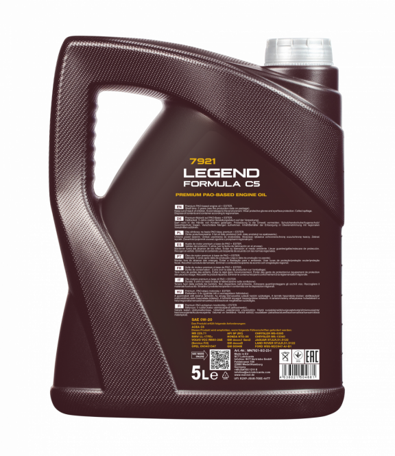 7921 MANNOL LEGEND FORMULA C5 0W20 5 л. Синтетическое моторное масло 0W-20