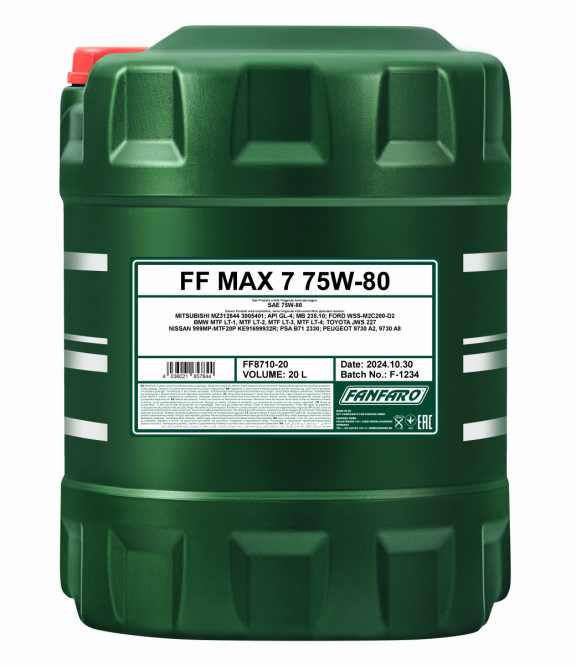 8710 FANFARO MAX 7 75W80 20 л. Cинтетическое трансмиссионное масло 75W-80