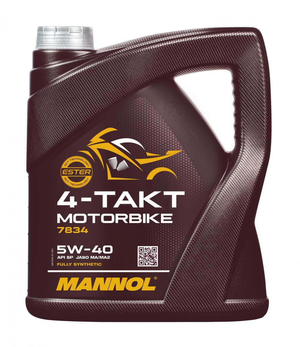 7834 MANNOL 4-TAKT MOTORBIKE 5W40 4 л. Синтетическое моторное масло 5W-40