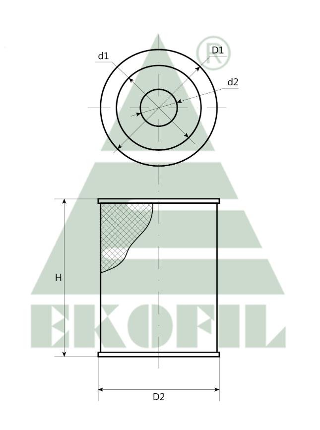 EKO-01.169 EKOFIL Воздушный фильтр EKO01169