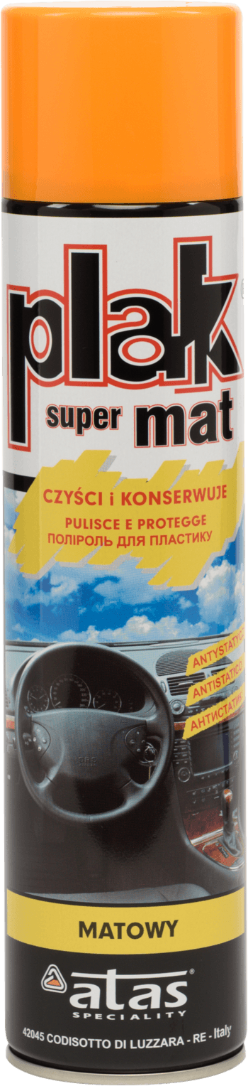 PLAK Полироль-реставратор пластика SUPER MAT Апельсин (аэрозоль) 600 мл.