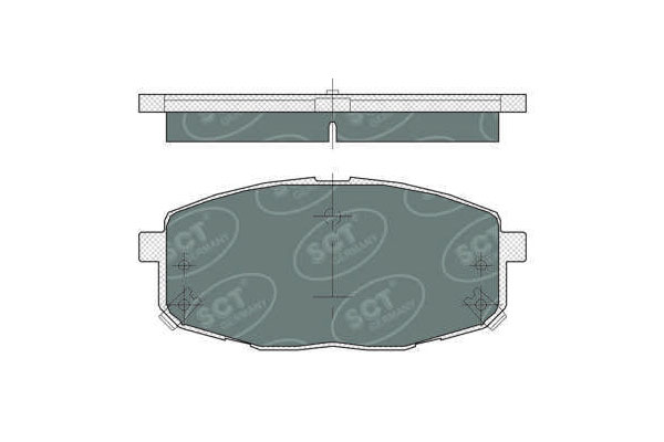 SCT SP 374 Тормозные колодки (комплект 4 шт.) SP374
