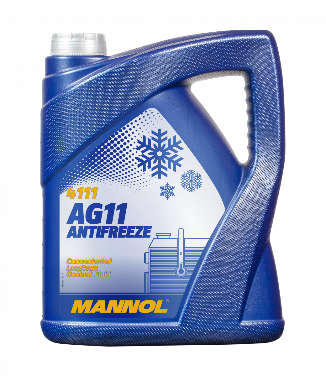 4111 MANNOL ANTIFREEZE LONGTERM AG11 5 л. Концентрат антифриз синий