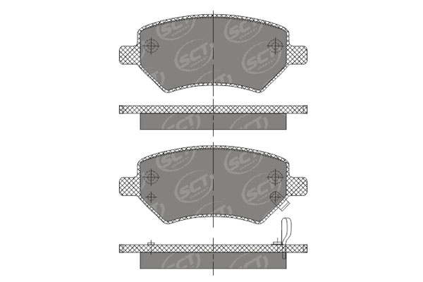 SCT SP 696 Тормозные колодки (комплект 4 шт.) SP696