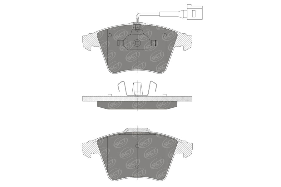 SCT SP 434 Тормозные колодки (комплект 4 шт.) SP434