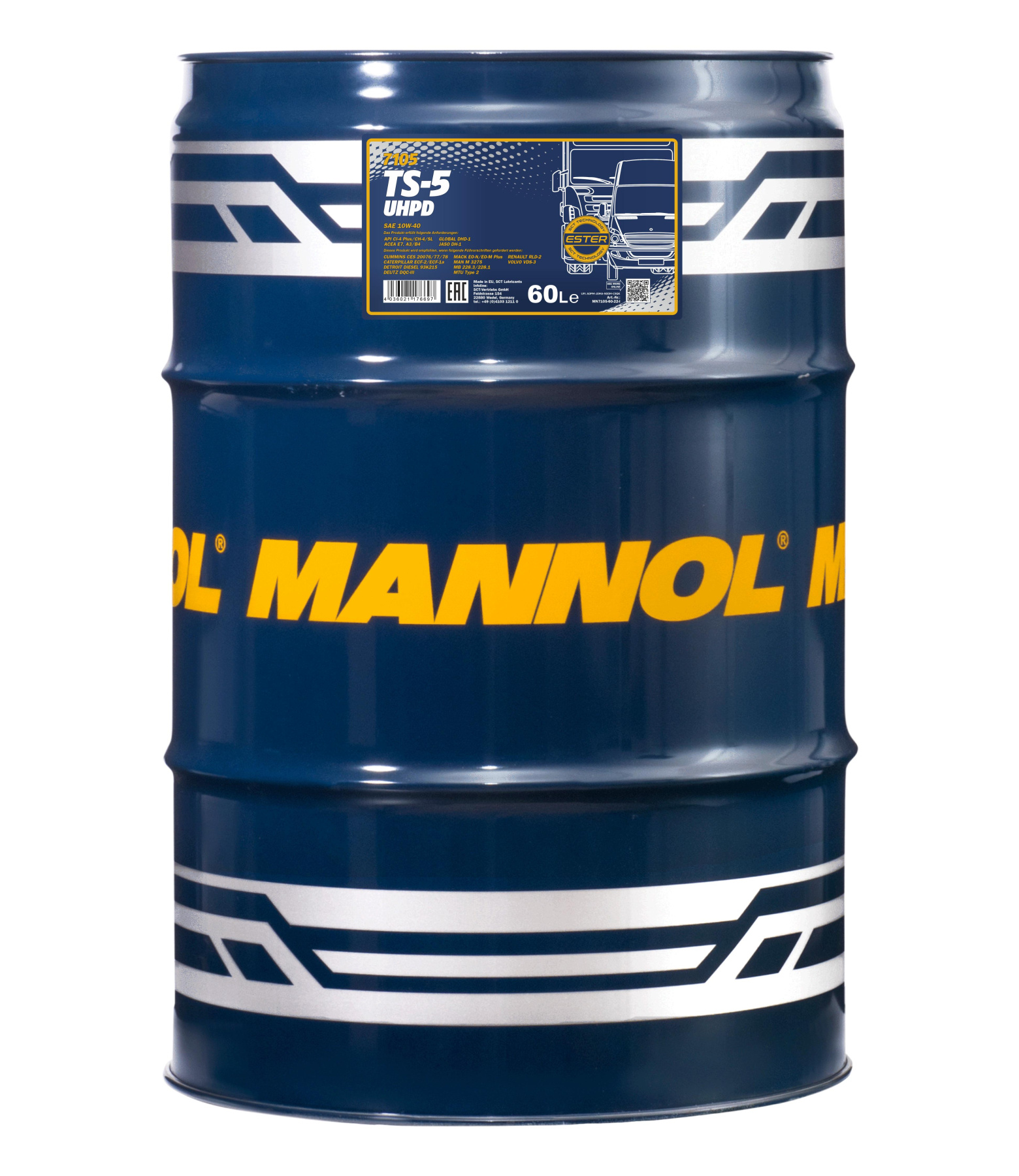 7105 MANNOL TS-5 UHPD 10W40 60 л. Полусинтетическое моторное масло 10W-40