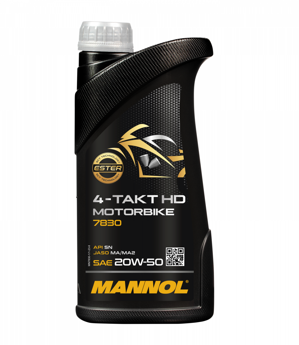 7830 MANNOL 4-TAKT MOTORBIKE HD 20W50 1 л. Синтетическое моторное масло для 4Т двигателей 20W-50