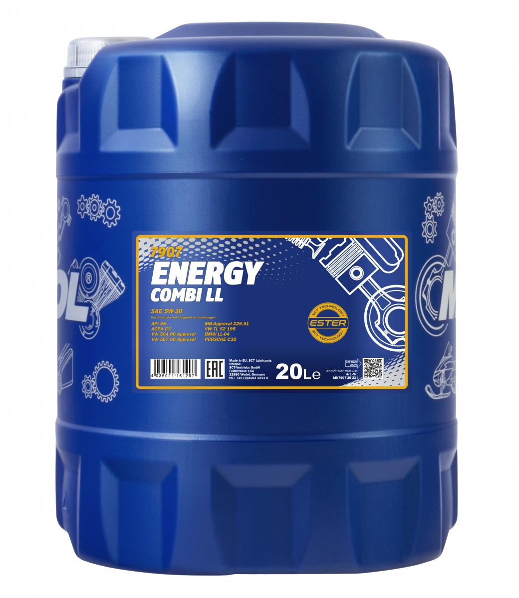 7907 MANNOL ENERGY COMBI LL 5W30 20 л. Синтетическое моторное масло 5W-30