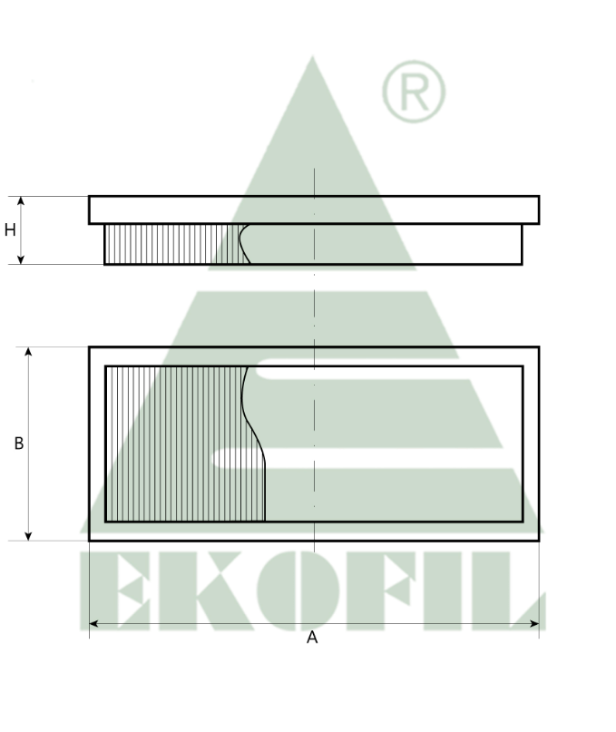 EKO-04.166 EKOFIL Фильтр воздуха салона EKO04166