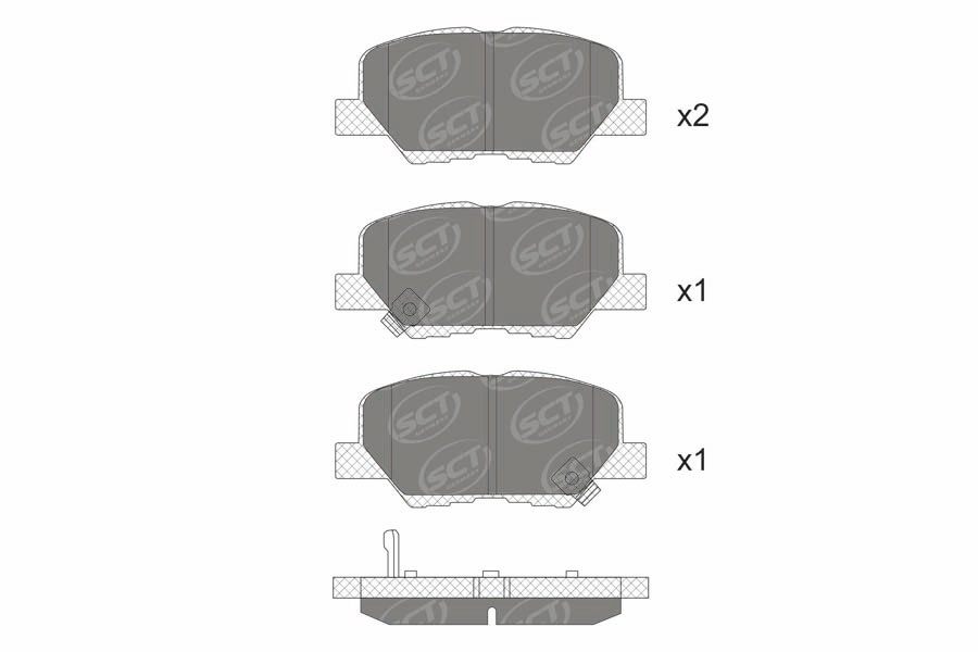SCT SP 724 Тормозные колодки (комплект 4 шт.) SP724