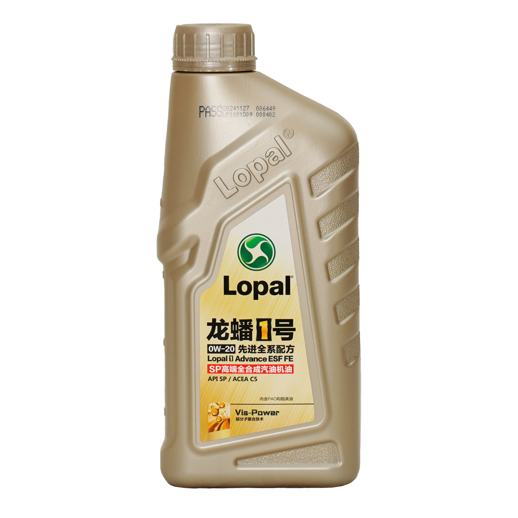 ТО Комплект LOPAL 1 Advance ESF FE SP 0W20 6 л. Синтетическое моторное масло 0W-20