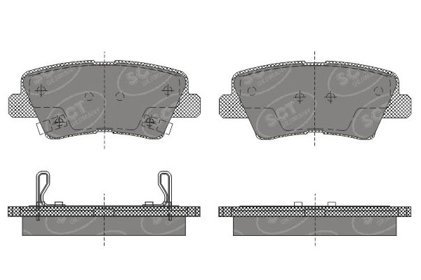 SCT SP 629 Тормозные колодки (комплект 4 шт.) SP629