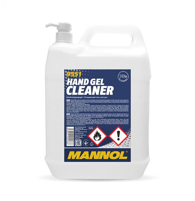 9551 MANNOL HAND GEL CLEANER 5 л. Гель для очистки рук