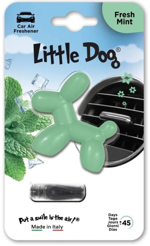 DRIVE INT LITTLE DOG FRESH MINT (СВЕЖАЯ МЯТА) - LIME GREEN. Автомобильный освежитель воздуха