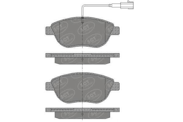 SCT SP 423 Тормозные колодки (комплект 4 шт.) SP423
