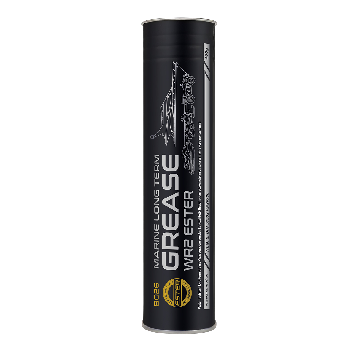 8026 MANNOL WR-2 MARINE LONG TERM GREASE 400 гр. Пластичная водостойкая смазка