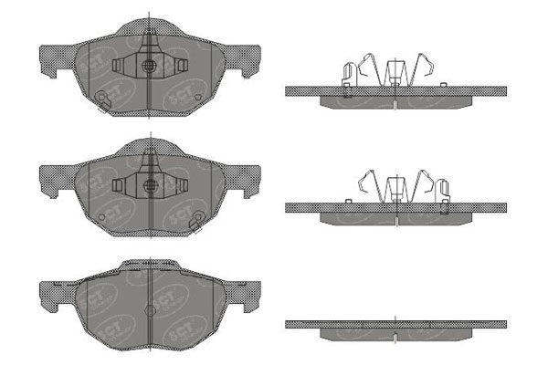 SCT SP 447 Тормозные колодки (комплект 4 шт.) SP447