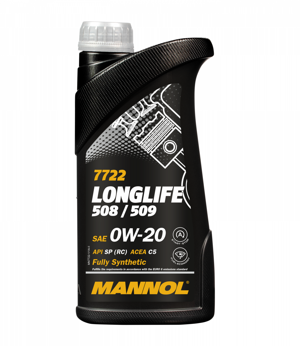 7722 MANNOL LONGLIFE 508/509 0W20 1 л. Синтетическое моторное масло 0W-20