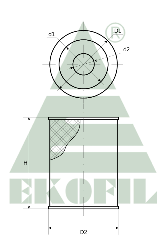 EKO-01.603/2 EKOFIL Воздушный фильтр (эл-нт безопастности) EKO016032