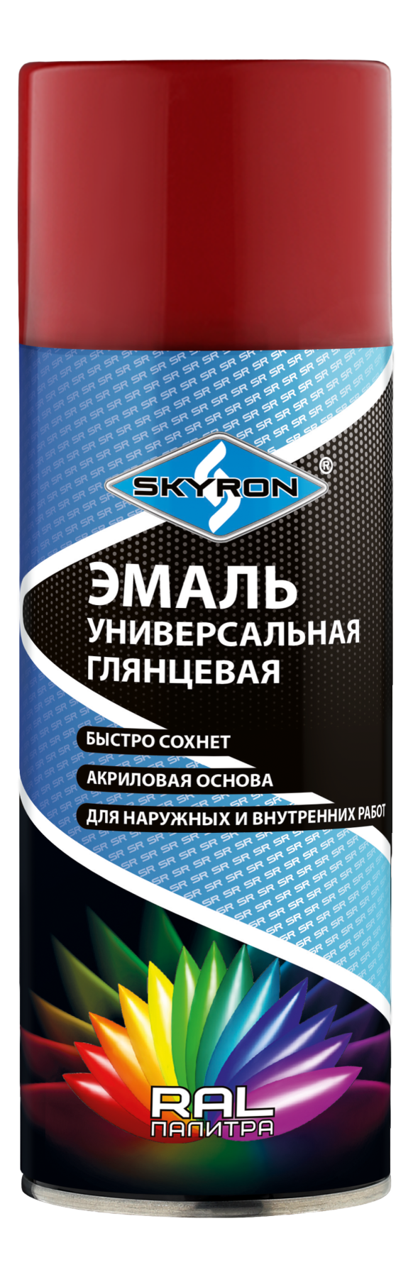 SKYRON Эмаль универсальная акриловая "ВИШНЕВАЯ" (RAL 3003) (аэрозоль) 520 мл.
