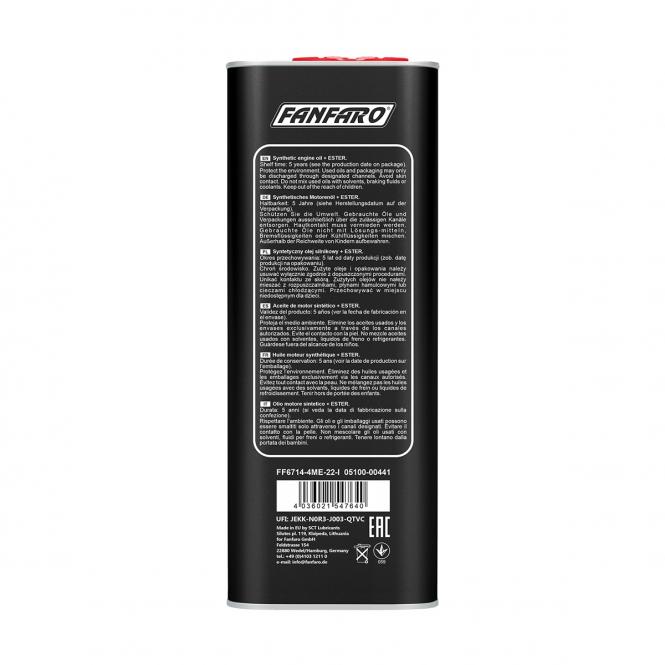 6714 FANFARO FOR KOREAN CARS 5W30 (metal) 4 л. Синтетическое моторное масло 5W-30