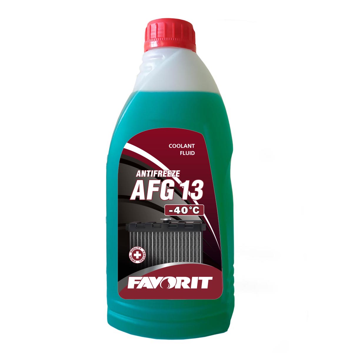 FAVORIT ANTIFREEZE AFG13 -40° 1 л. Готовый раствор охлаждающей жидкости антифриз зеленый