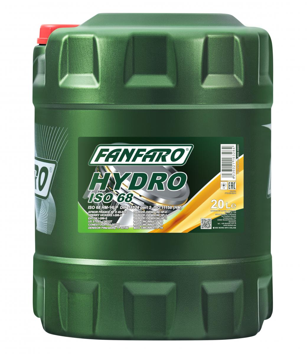 2103 FANFARO HYDRO ISO 68 20 л. Минеральное гидравлическое масло