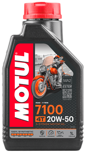 MOTUL 7100 4T 20W50 1 л. Синтетическое моторное масло 20W-50