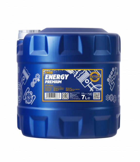 7908 MANNOL ENERGY PREMIUM 5W30 7 л. Cинтетическое моторное масло 5W-30