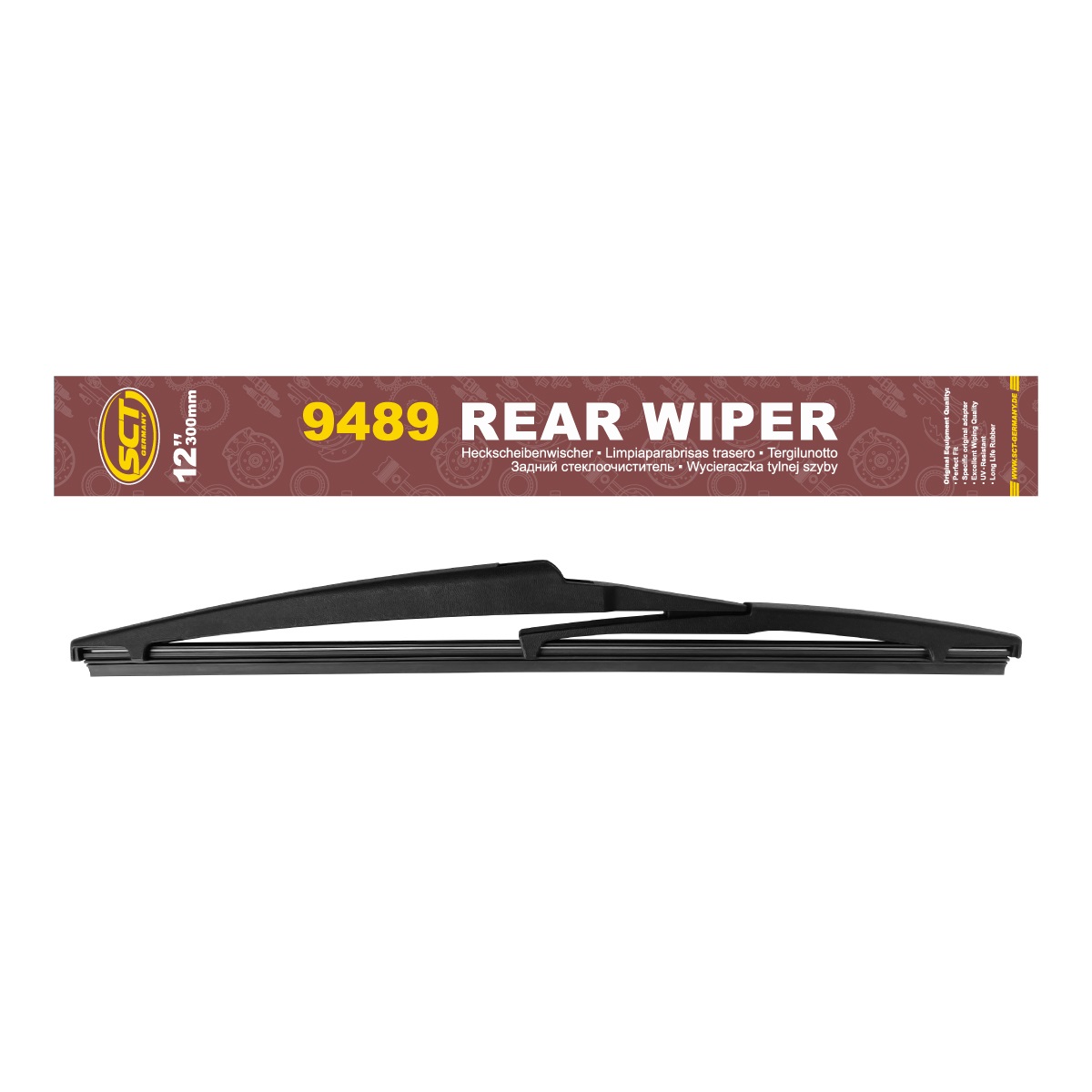 9489 SCT REAR WIPER 12" 300 мм. Щетка стеклоочистителя