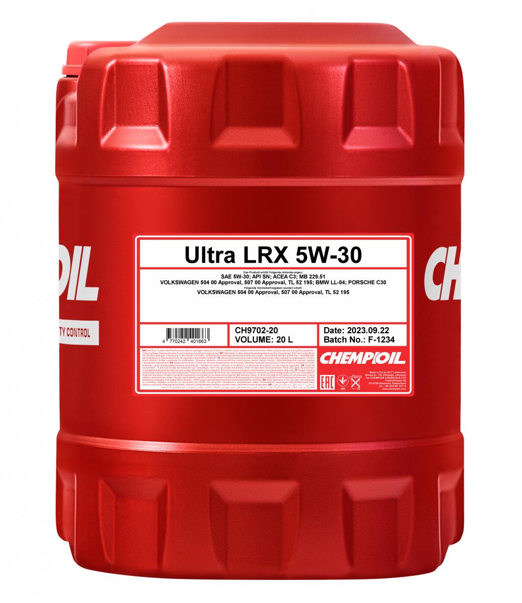 9702 CHEMPIOIL ULTRA LRX 5W30 20 л. Синтетическое моторное масло 5W-30