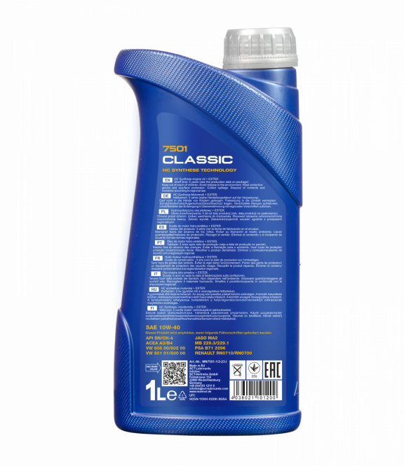 7501 MANNOL CLASSIC 10W40 1 л. Полусинтетическое моторное масло 10W-40