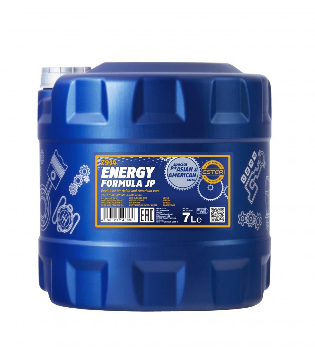 7914 MANNOL ENERGY FORMULA JP 5W30 7 л. Синтетическое моторное масло 5W-30