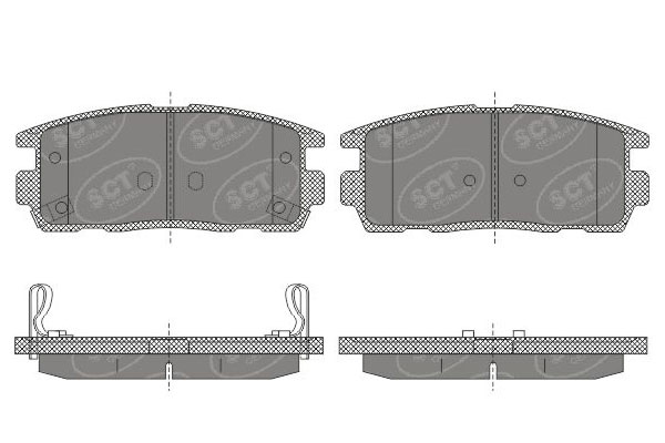 SCT SP 647 Тормозные колодки (комплект 4 шт.) SP647