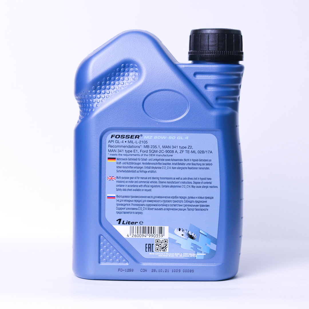 FOSSER MZ 80W90 GL 4 1 л. Трансмиссионное масло 80W-90