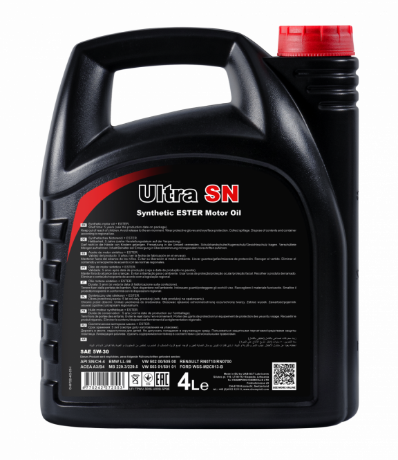 9722 CHEMPIOIL ULTRA SN 5W30 4 л. Синтетическое моторное масло 5W-30