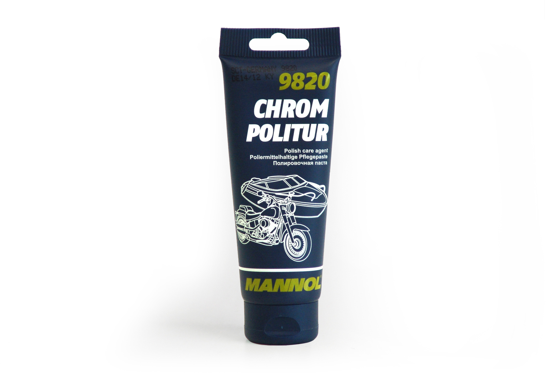 9820 MANNOL CHROM POLITUR 100 мл. Полировочная паста для хромированных деталей