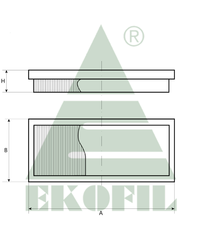 EKO-04.165 EKOFIL Фильтр воздуха салона EKO04165