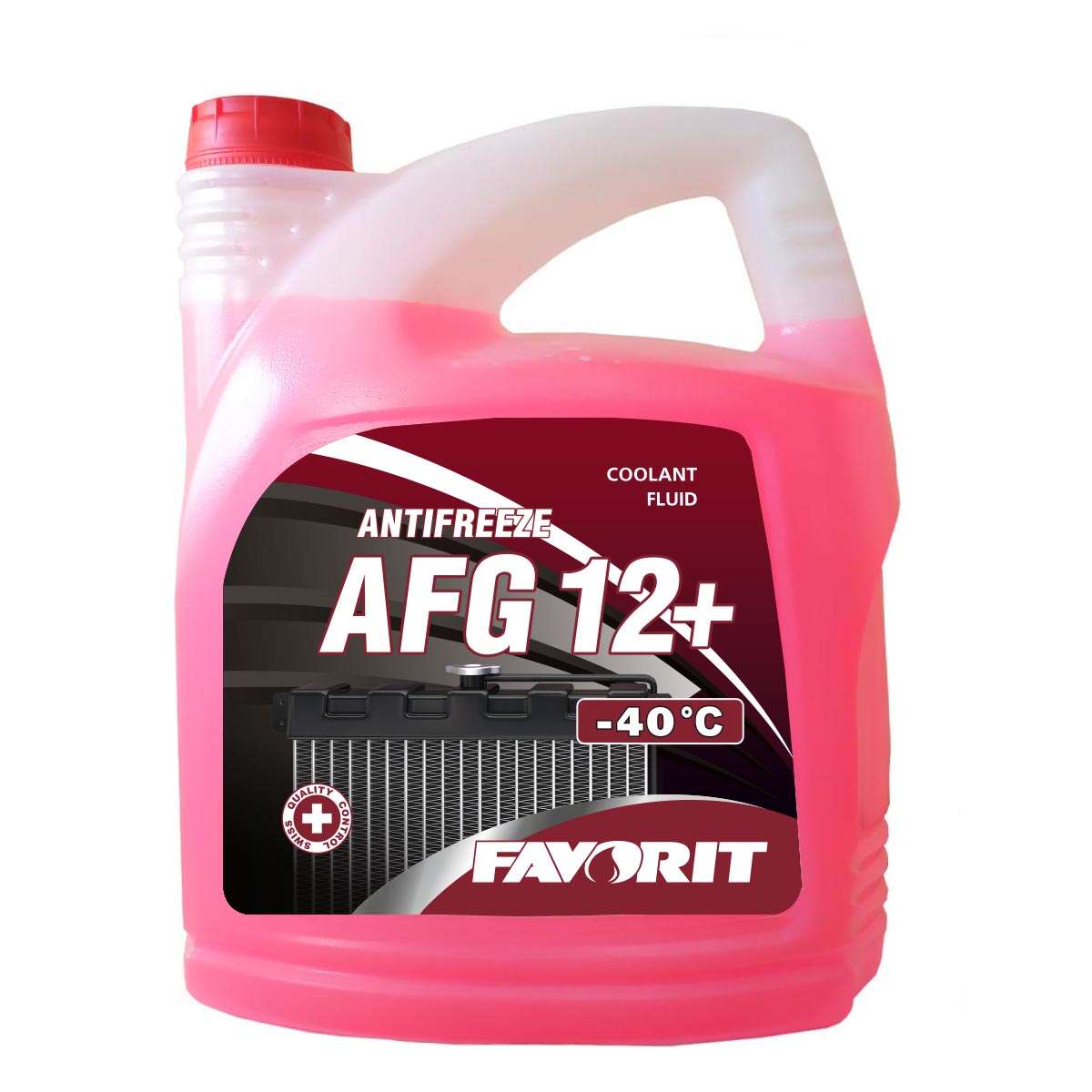 FAVORIT ANTIFREEZE AFG12+ -40° 5 л. Готовый раствор охлаждающей жидкости антифриз красный