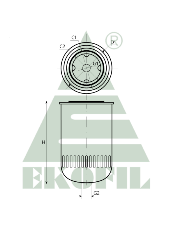 EKO-02 EKOFIL Масляный фильтр (стандарт) EKO02