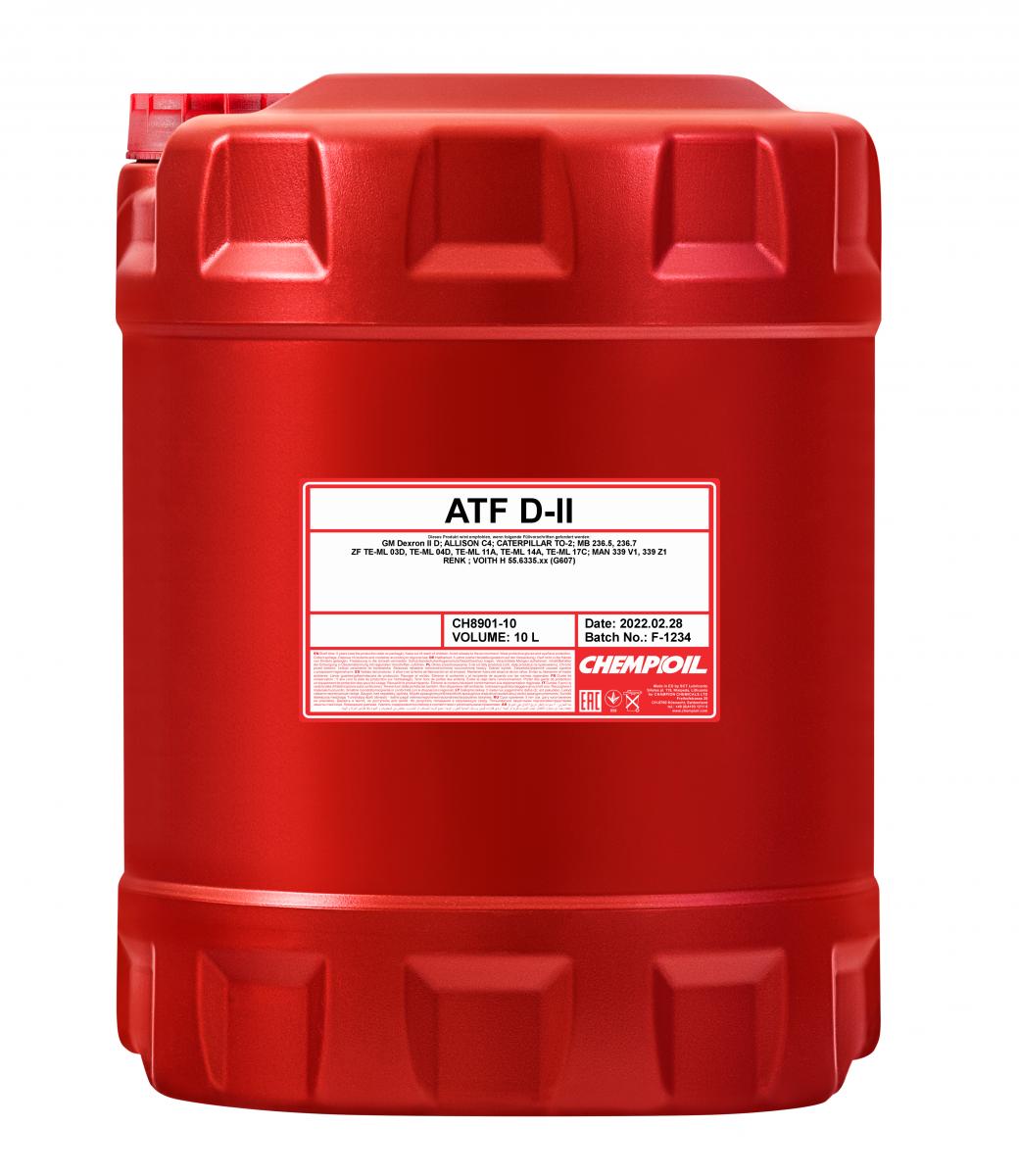 8901 CHEMPIOIL ATF D-II 10 л. Минеральное трансмиссионное масло для АКПП, ГУР