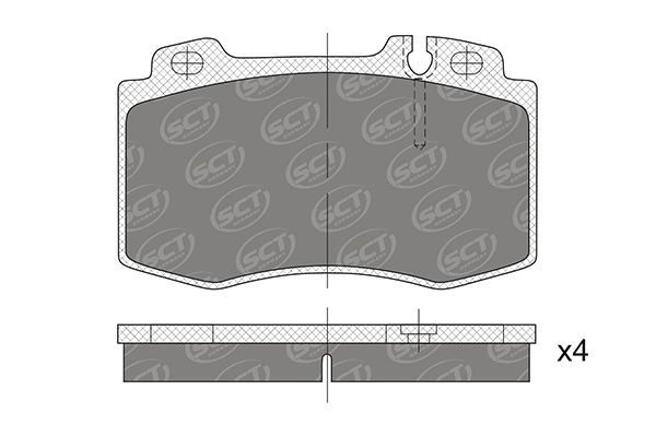 SCT SP 388 Тормозные колодки (комплект 4 шт.) SP388