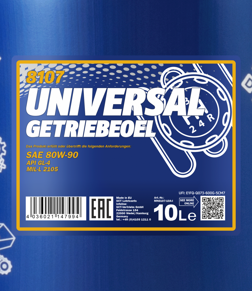 8107 MANNOL UNIVERSAL GETRIEBEOEL 80W90 10 л. Трансмиссионное масло 80W-90