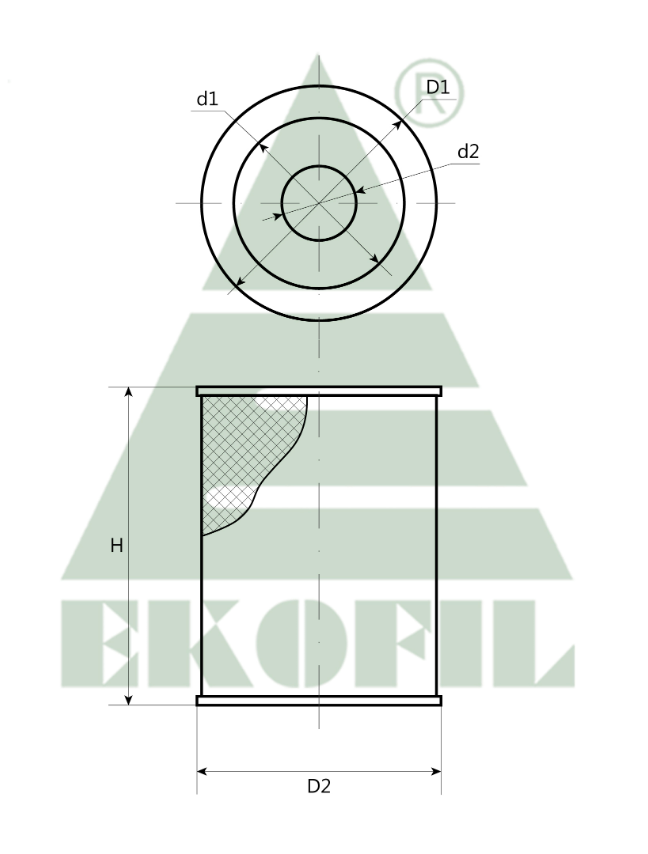 EKO-01.355 EKOFIL  Воздушный фильтр EKO01355